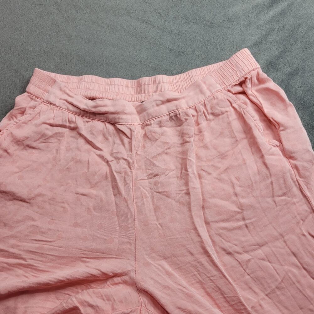 Alfani‎ Intimates PJ Set Womens Size Medium Pink Polka Dot Button Top Slit Pant - Picture 3 of 15